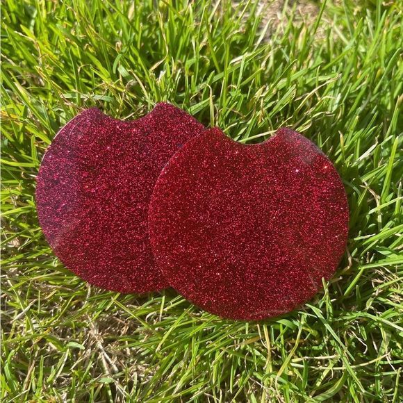 Ruby Red Resin Car Coaster - Picture 3 of 9